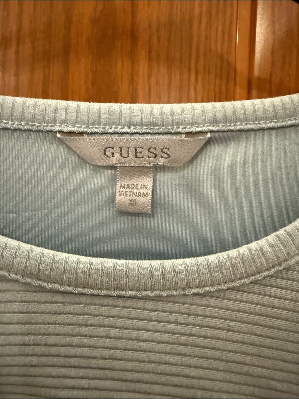 GUESS Light Blue Ribbed Cutout Mini Dress - Picture 2 of 4